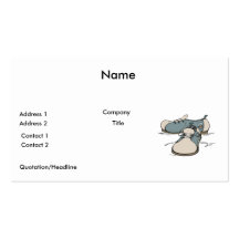 retro bowling shoes design business card