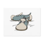 retro bowling shoes design postcards
