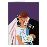 Retro Bride and Groom, You May Now Kiss the Bride cards