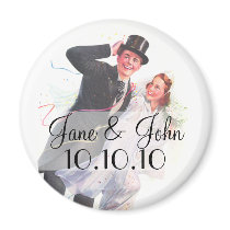 Retro Bride & Groom Wedding