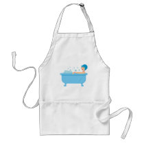 Retro Bubble Bath Girl Apron