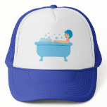 Retro Bubble Bath Girl hats