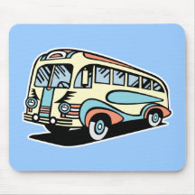 retro bus motor coach mousemat