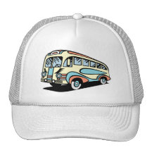 retro bus motor coach trucker hat