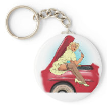 Retro Car and Model Key Chain