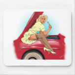 Retro Car and Model mousepads
