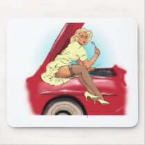 Retro Car and Model Mousepads