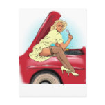 Retro Car and Model postcards