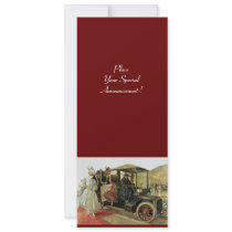 RETRO CAR , AUTO RESTORATION 2,red yellow Invites