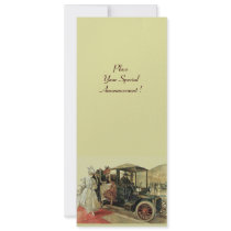 RETRO CAR , AUTO RESTORATION 2,red yellow Personalised Announcements