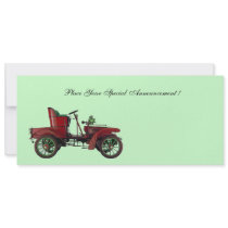 RETRO CAR , AUTO RESTORATION ,green Custom Announcements