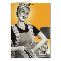 Retro Cards Housework Humour Anonymous Fun Quotes cards