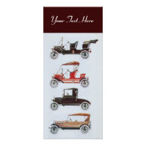 RETRO CARS 2- Auto repair automotive brown Custom Rack Cards