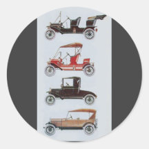 RETRO CARS 2- Auto repair automotive Round Stickers