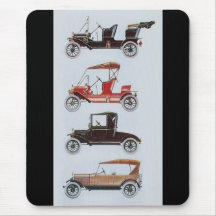 RETRO CARS 2 , AUTO RESTORATION grey black red Mouse Mat