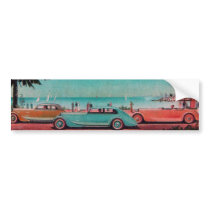 RETRO CARS - Auto repair automotive Bumper Stickers