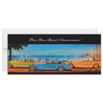 RETRO CARS CUSTOM INVITATIONS