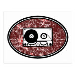 Retro Cassette Tape Red Post Cards