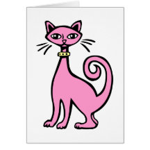 Retro Cat Greeting Card
