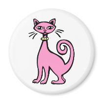 Retro Cat Refrigerator Magnets