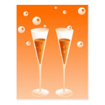 Retro Champagne Postcard