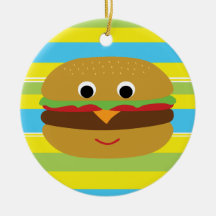 Retro Cheeseburger Ornaments