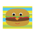 Retro Cheeseburger postcards