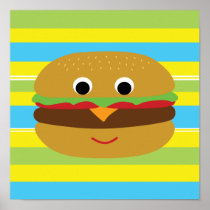 Retro Cheeseburger Poster
