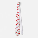 Retro Cherry Pattern. Red and White. Custom ties