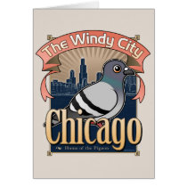 Retro Chicago Pigeon Cards