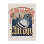 Retro Chicago Pigeon postcards
