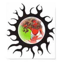Retro Chick & Black Sun posters