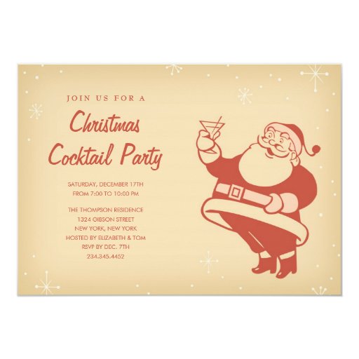 retro christmas cocktail party invitations zazzle retro christmas cocktail party invitations zazzle