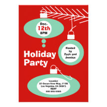 Retro Christmas Party Invitation