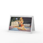Retro Christmas Pin Up Card
