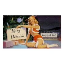 Retro Christmas Pin Up Gift Tag