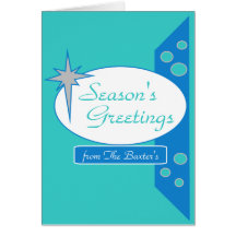Retro Christmas Style Greeting Card