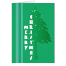 Retro Christmas Tree Design Cards