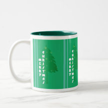 Retro Christmas Tree Design Coffee Mug