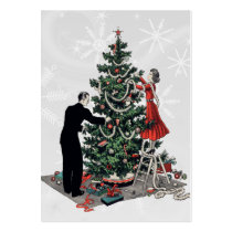 Retro Christmas Tree Gift Tag