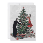 Retro Christmas Tree invitations