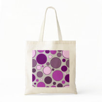 retro circles canvas bag