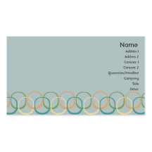 Retro Circles - Business Business Card Templates