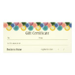 Retro Circles Gift Certificate Rack Card Template
