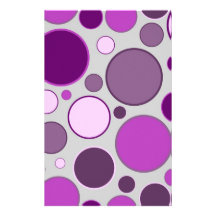 retro circles stationery paper
