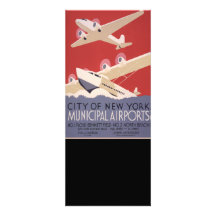 Retro City of New York Airports WPA Poster Personalised Invite
