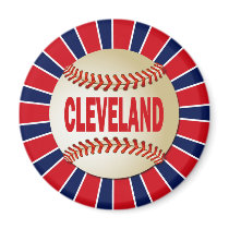 RETRO CLEVELAND BASEBALL MAGNETS