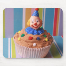 Retro Clown Cupcake Mouse Mats
