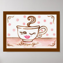 Retro Coffee Art Poster Print