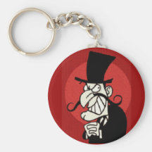 Retro Comic Toon Villain Key Chain